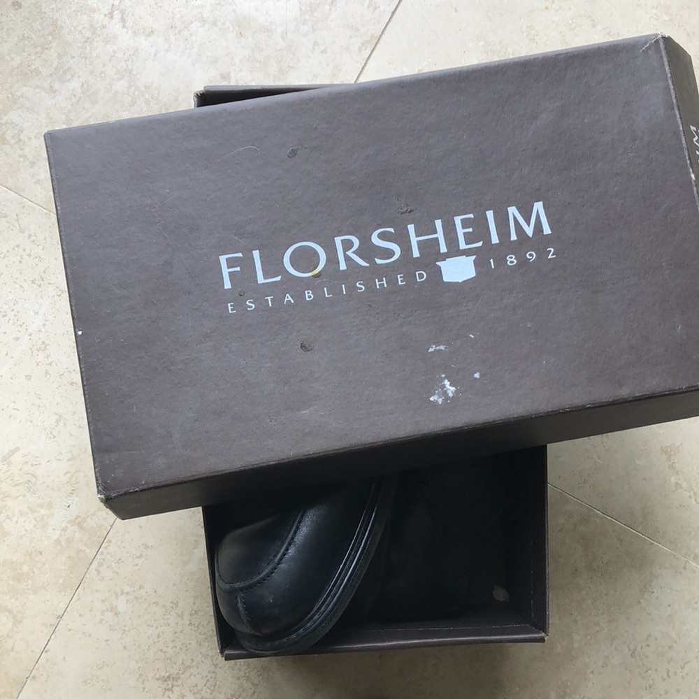Men’s Florsheim black shoes SZ 8.5 - Picture 3 of 4
